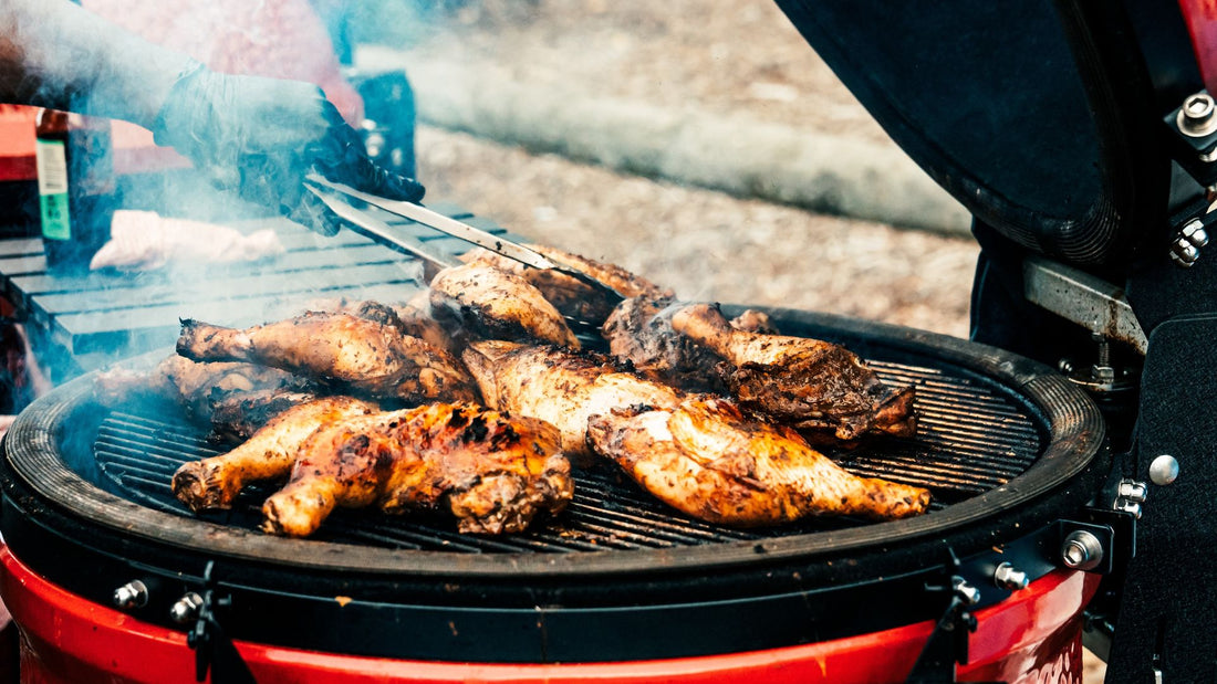 Jerk-Chicken with Rice and Peas